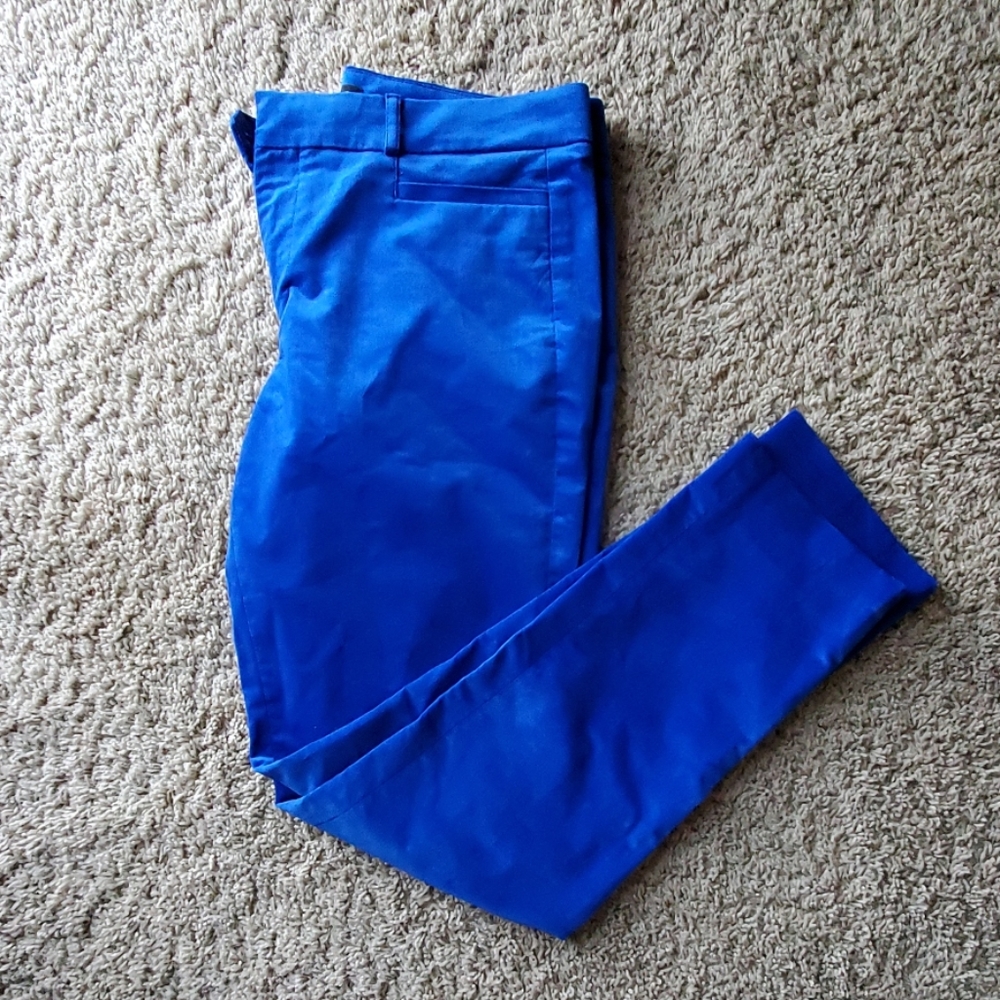 Cobalt blue velvet pants
